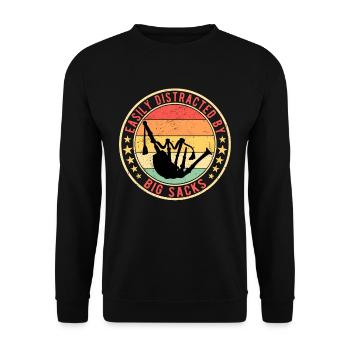 Bagpipes Bagpiper - Unisex Sweatshirt - black - Front - Alina (178cm) & Michal (187cm)