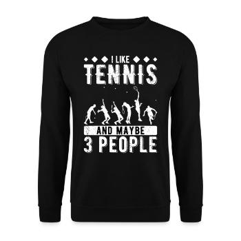 Tennis player Tennis - Unisex Sweatshirt - black - Front - Alina (178cm) & Michal (187cm)