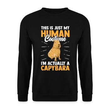 Capybara n’est qu’un capybara costumé - Sweat-shirt Unisexe - noir - Devant - Alina (178cm) & Michal (187cm)