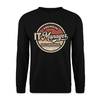 IT Manager Original - Unisex Pullover - Schwarz - Vorne - Alina (178cm) & Michal (187cm)
