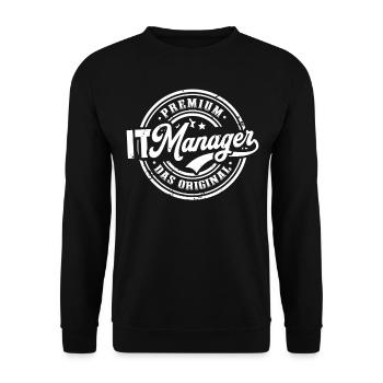 IT Manager Original - Unisex Pullover - Schwarz - Vorne - Alina (178cm) & Michal (187cm)