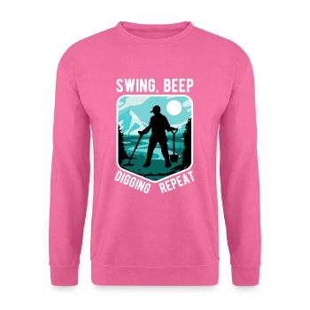 Détecteur de métaux Treasure Hunter Sonde Walker - Sweat-shirt Unisexe - rose - Devant