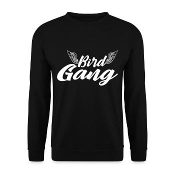 Bird Gang Wings Bird Lovers - Observation des oiseaux - Sweat-shirt Unisexe - noir - Devant - Alina (178cm) & Michal (187cm)