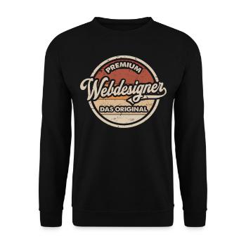 Webdesigner Original Lustiges Webdesign - Unisex Pullover - Schwarz - Vorne - Alina (178cm) & Michal (187cm)