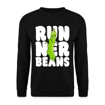 Drôle Scarlet Runner Bean Cool Runner Beans Cadeau - Sweat-shirt Unisexe - noir - Devant - Alina (178cm) & Michal (187cm)