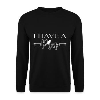 Ich Habe Ein Piep - Birdie Lustiger Vogel Spruch - Unisex Pullover - Schwarz - Vorne - Alina (178cm) & Michal (187cm)