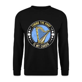 Harpiste Joueur de harpe Joueur de harpe Harpe - Sweat-shirt Unisexe - noir - Devant - Alina (178cm) & Michal (187cm)