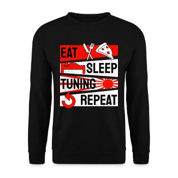 Auto Tuning Tuner Screwdriver Mechanic - Unisex Sweatshirt - black - Front - Alina (178cm) & Michal (187cm)