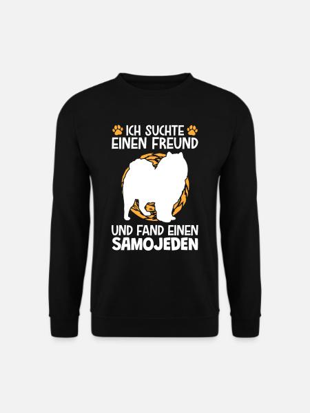 Suchte meinen Samojede Schlittenhund - Unisex Pullover - Schwarz
