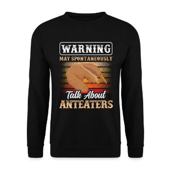 Ameisenbär redet spontan Zwergameisenbär - Unisex Pullover - Schwarz - Vorne - Alina (178cm) & Michal (187cm)