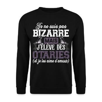 Otarie Phoque Animal Zoo Mammifère Cadeau Humour - Sweat-shirt Unisexe - noir - Devant - Alina (178cm) & Michal (187cm)