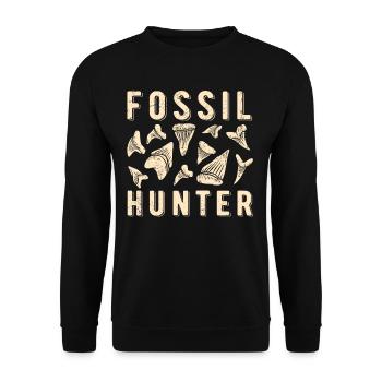 Fossil Hunter Paläontologie Paläontologe - Unisex Pullover - Schwarz - Vorne - Alina (178cm) & Michal (187cm)