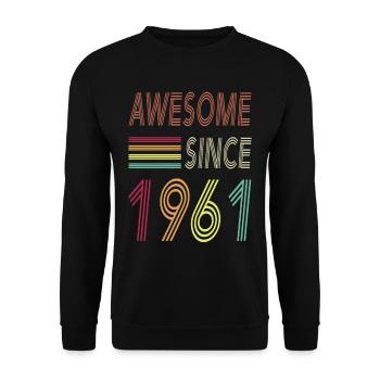 Awesome since 2016 - Unisex Pullover - Schwarz - Vorne - Alina (178cm) & Michal (187cm)