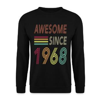 Awesome since 1968 - Unisex Pullover - Schwarz - Vorne - Alina (178cm) & Michal (187cm)