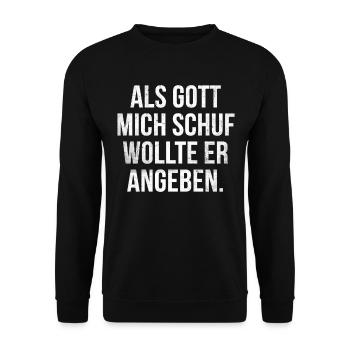 Lustiger Spruch Arrogant Witziges Spaß - Unisex Pullover - Schwarz - Vorne - Alina (178cm) & Michal (187cm)
