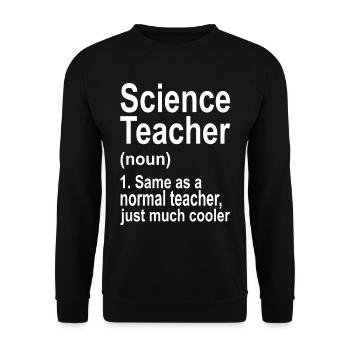 Science Teacher - Unisex Sweatshirt - black - Front - Alina (178cm) & Michal (187cm)