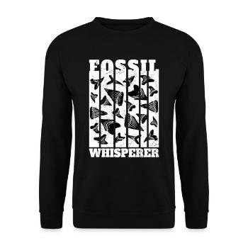 Paläontologie Paläontologe Fossil Whisperer - Unisex Pullover - Schwarz - Vorne - Alina (178cm) & Michal (187cm)