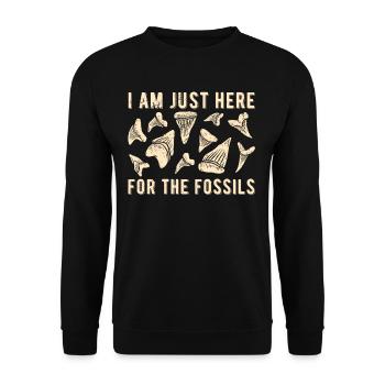 Paléontologie Paléontologue ici pour les fossiles - Sweat-shirt Unisexe - noir - Devant - Alina (178cm) & Michal (187cm)