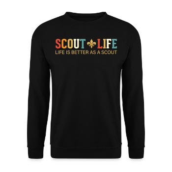 Do you have a passion for Scouting, Hiking and Cam - Unisex Sweatshirt - black - Front - Alina (178cm) & Michal (187cm)