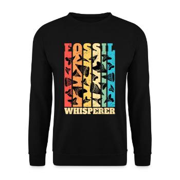 Fossil Whisperer Paläontologie Paläontologe - Unisex Pullover - Schwarz - Vorne - Alina (178cm) & Michal (187cm)