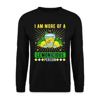 Lemonade seller Lemonicious Person - Unisex Sweatshirt - black - Front - Alina (178cm) & Michal (187cm)