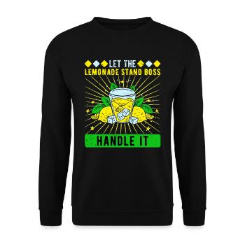 Stand de limonade Vendeur de limonade - Sweat-shirt Unisexe - noir - Devant - Alina (178cm) & Michal (187cm)