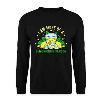 Lemonade seller Lemonicious Person - Unisex Sweatshirt - black - Front - Alina (178cm) & Michal (187cm)