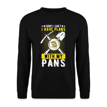 Mineurs d’or Mineurs d’or Chercheurs d’or Plans avec Pans - Sweat-shirt Unisexe - noir - Devant - Alina (178cm) & Michal (187cm)