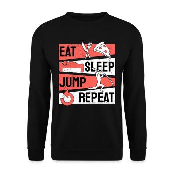 Pole Vault Pole Vault Pole Vaulter - Unisex Sweatshirt - black - Front - Alina (178cm) & Michal (187cm)