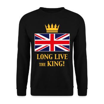 Vive le Roi ! (Angleterre / Grande-Bretagne / 4C) - Sweat-shirt Unisexe - noir - Devant - Alina (178cm) & Michal (187cm)