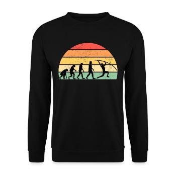 Pole Vault Pole Vault Pole Vaulter - Unisex Sweatshirt - black - Front - Alina (178cm) & Michal (187cm)
