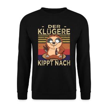 Biertrinker - Männerabend - Saufen - Unisex Pullover - Schwarz - Vorne - Alina (178cm) & Michal (187cm)