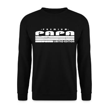 Papa Limited Edition Vatertag Lustiges Vater - Unisex Pullover - Schwarz - Vorne - Alina (178cm) & Michal (187cm)