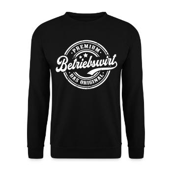 Betriebswirt Original Betriebswirte - Unisex Pullover - Schwarz - Vorne - Alina (178cm) & Michal (187cm)