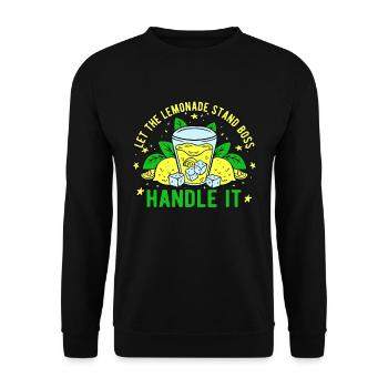Vendeur de limonade stand de limonade - Sweat-shirt Unisexe - noir - Devant - Alina (178cm) & Michal (187cm)