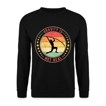 Pole Vaulter Pole Vaulter Gravity Is Not Real - Unisex Sweatshirt - black - Front - Alina (178cm) & Michal (187cm)