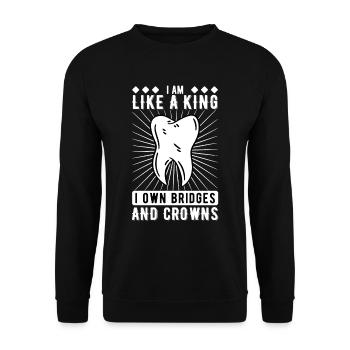 Prothésiste dentaire Prosthodontistes dentaires Dentistes - Sweat-shirt Unisexe - noir - Devant - Alina (178cm) & Michal (187cm)