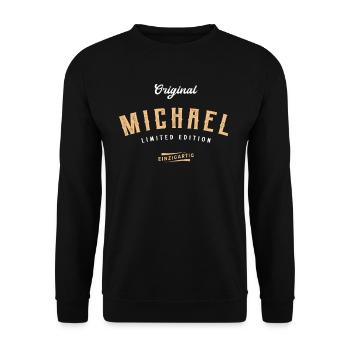 Michael Limited Edition - Unisex Pullover - Schwarz - Vorne - Alina (178cm) & Michal (187cm)