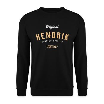 Hendrik Limited Edition - Unisex Pullover - Schwarz - Vorne - Alina (178cm) & Michal (187cm)