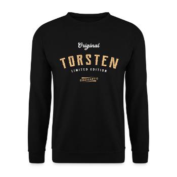 Torsten Limited Edition - Unisex Pullover - Schwarz - Vorne - Alina (178cm) & Michal (187cm)