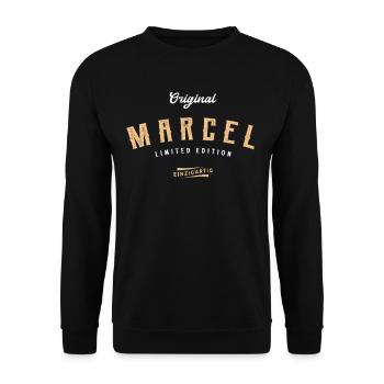 Marcel Limited Edition - Unisex Pullover - Schwarz - Vorne - Alina (178cm) & Michal (187cm)
