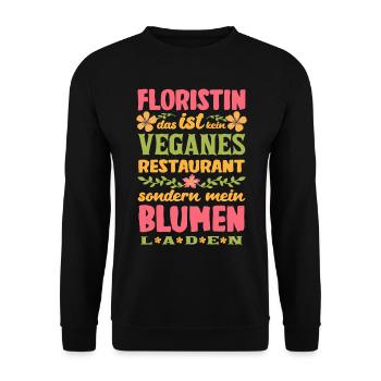Floristin Blumenladen Garten Lustiges Gärtnerin - Unisex Pullover - Schwarz - Vorne - Alina (178cm) & Michal (187cm)