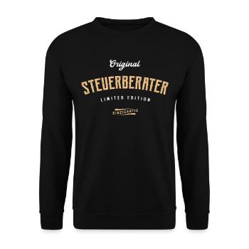 Steuerberater Limited Edition Lustiges Beratung - Unisex Pullover - Schwarz - Vorne - Alina (178cm) & Michal (187cm)