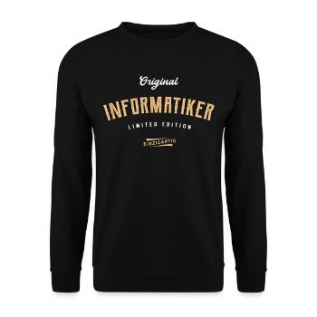 Informatiker Limited Edition IT Lustiges - Unisex Pullover - Schwarz - Vorne - Alina (178cm) & Michal (187cm)