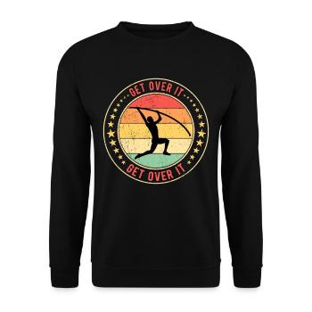 Pole Vaulter Pole Vaulter Get Over It - Unisex Sweatshirt - black - Front - Alina (178cm) & Michal (187cm)