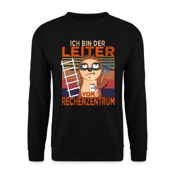 Leiter vom Rechenzentrum - Hobbygärtner - Unisex Pullover - Schwarz - Vorne - Alina (178cm) & Michal (187cm)