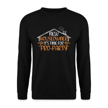 House Inauguration HouseWarming Party Homeowners - Unisex Sweatshirt - black - Front - Alina (178cm) & Michal (187cm)