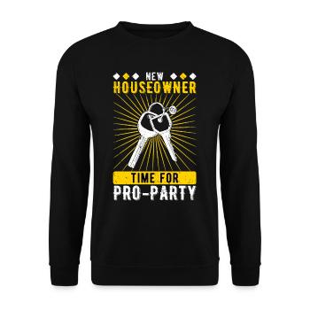 House Inauguration HouseWarming Party Homeowners - Unisex Sweatshirt - black - Front - Alina (178cm) & Michal (187cm)