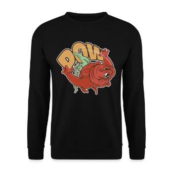 Bull and Bear Boxing Fight & Funny Stock Market - Unisex Sweatshirt - black - Front - Alina (178cm) & Michal (187cm)