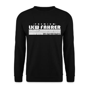 LKW Fahrer Limited Edition Trucker Lustiges LKW - Unisex Pullover - Schwarz - Vorne - Alina (178cm) & Michal (187cm)